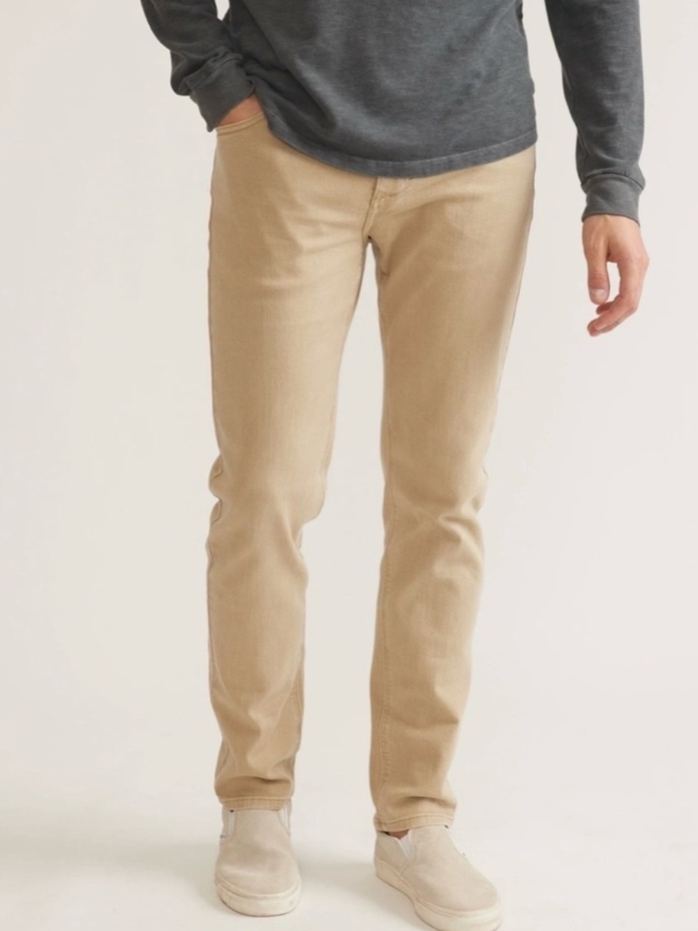 Marine Layer Men’s Khaki Stretch Slim Straight Pants Size 30